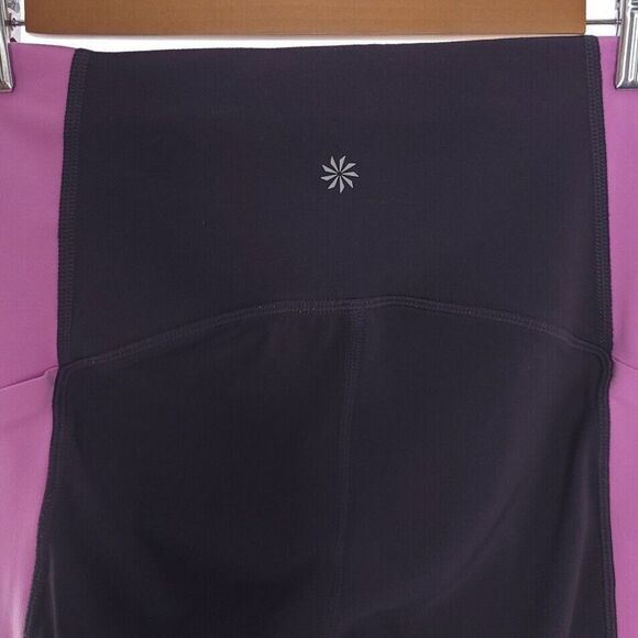 Athleta Yin 7/8 Tight Breathable Wicking Leggings Womens Small Pink Gray - Picture 5 of 10